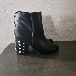 Black Studded Ankle Boots